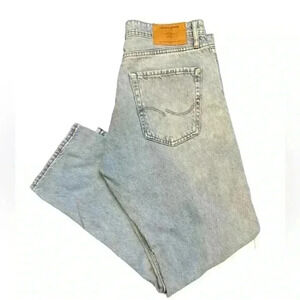 Jack & Jones Loose/Chris Men’s Jeans Button Fly Size 33 Distressed Knees